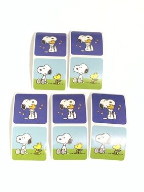 Peanuts Snoopy & Woodstock Sticker Pack - Blue, Green, White